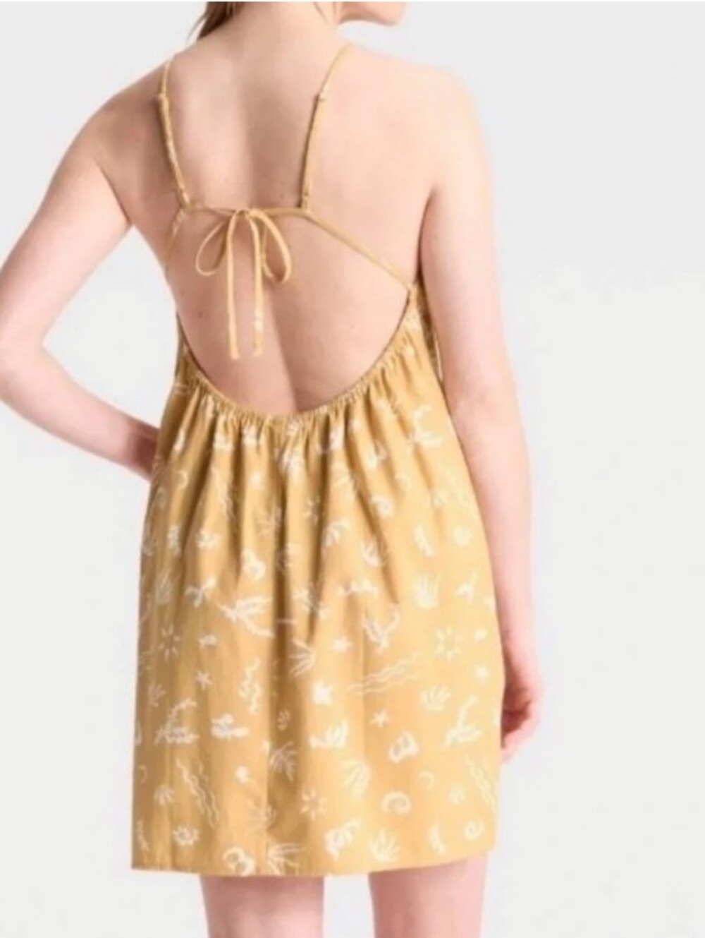 A New Day Tie Back Coastal Print Sundress XXL